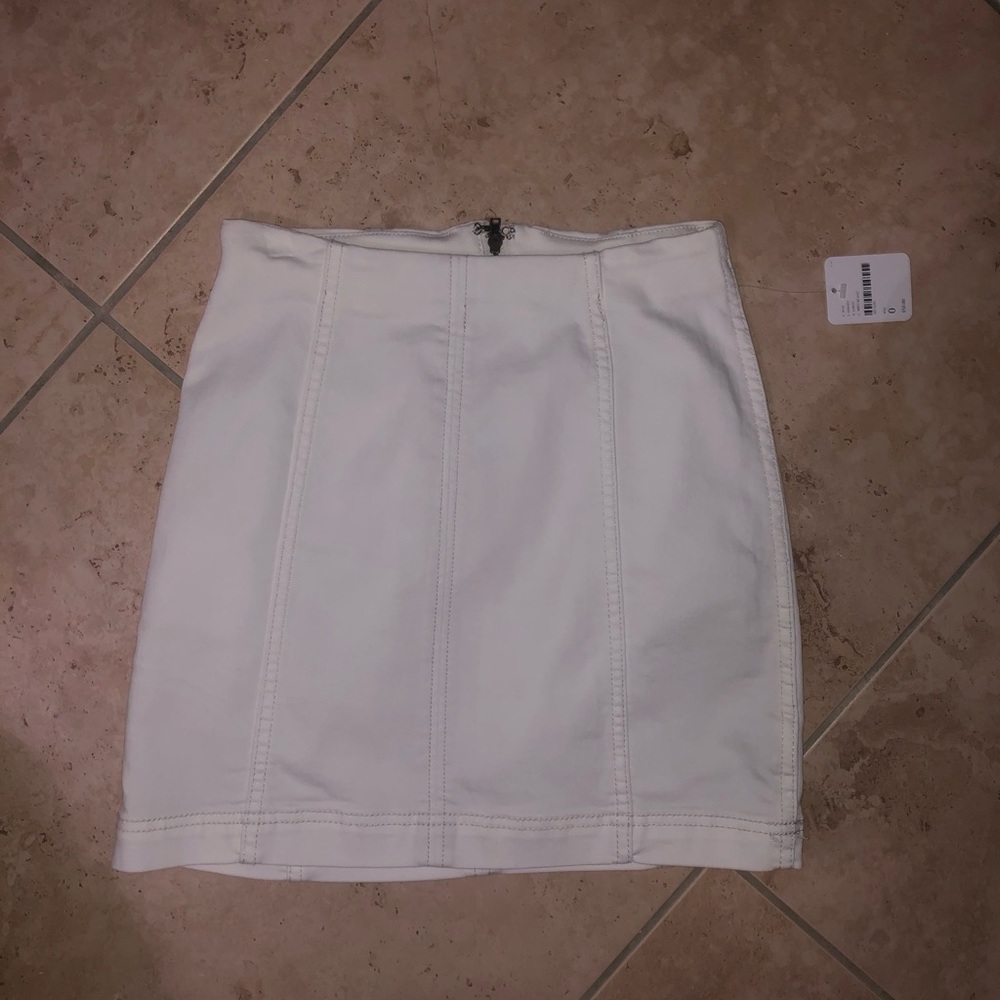 Free people white mini skirt